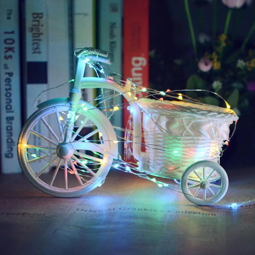 20 м 200 светильник s маленький Солнечный медный струнный светодиодная лента для