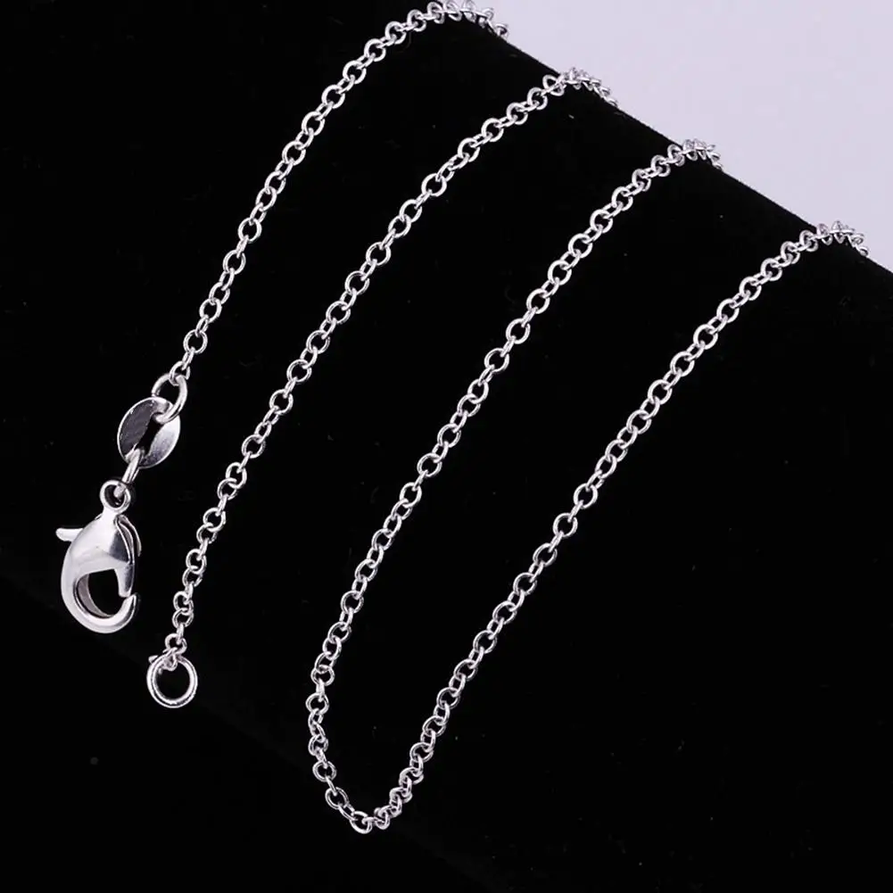 18/24inch Minimalist Silver Plated Necklace Chain DIY Jewelry Making Accessory Electroplating fashion cross chain fine new | Украшения и
