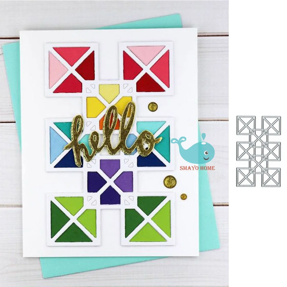 Квадратная рамка металлические Вырубные штампы фотошаблон для альбома бумаги