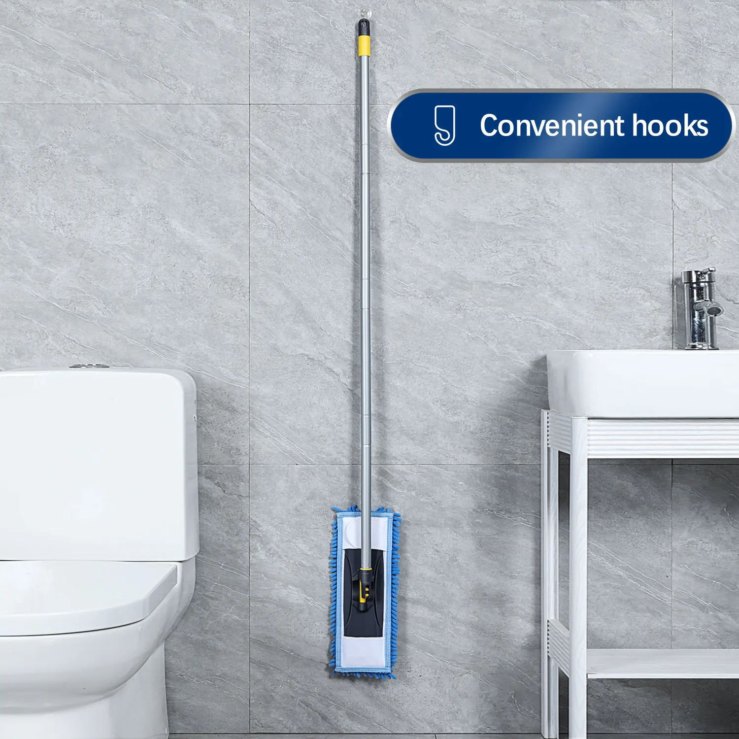 Eyliden плоская Швабра для мытья пола с моющейся синелевой микрофиброй сухой и