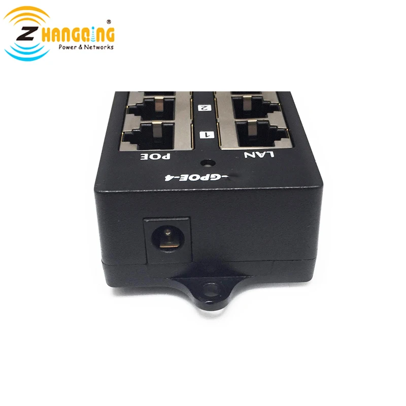 GPOE-4A Gigabit 4Port PoE Injector PoE Midspan Mode A Operation With 48V Power Supply for PoE Camera, Networking device working enlarge
