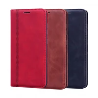 luxury leather flip phone case for huawei p30 lite p40 pro nova 4e 7i 6se wallet magnetic cover case