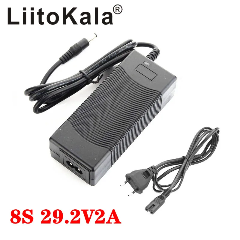 liitokala 24v charger 8s 29 2v 2a charger 29 2v 2a lifepo4 battery charger rca port for 8s 24v lifepo4 battery pack free global shipping