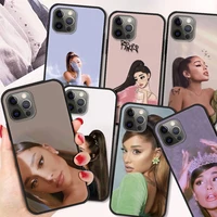 ariana g grande shockproof case for iphone12 11 pro max 8 7 plus fundas black silicone soft cover for iphone x xs max xr shell
