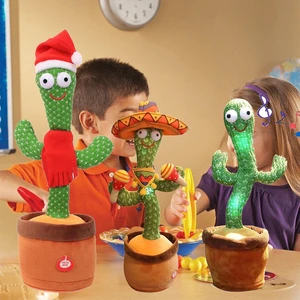 Lovely Talking Toy Dancing Cactus Doll Speak Talk Sound Record Repeat Toy Kawaii Cactus Toys Children Kids Education Toy Gift