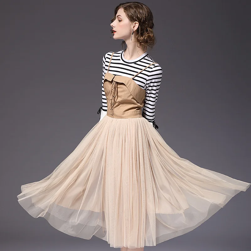 

New drawstring dress for women in autumn of 2019