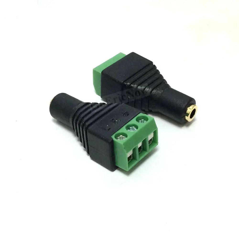 10 шт. Коаксиальный Cat5 стерео 3 5 мм Гнездовой разъем для камеры видеонаблюдения