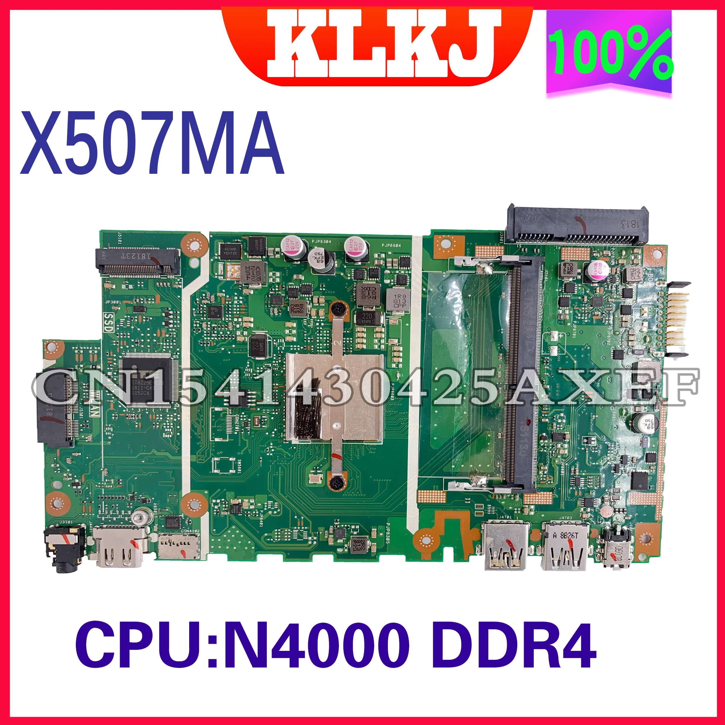 

Dinzi X507MA Mainboard For ASUS Vivobook 15 X507MA X507M F507 Laptop Motherboard With Pentium N4000 CPU 100% fully tested