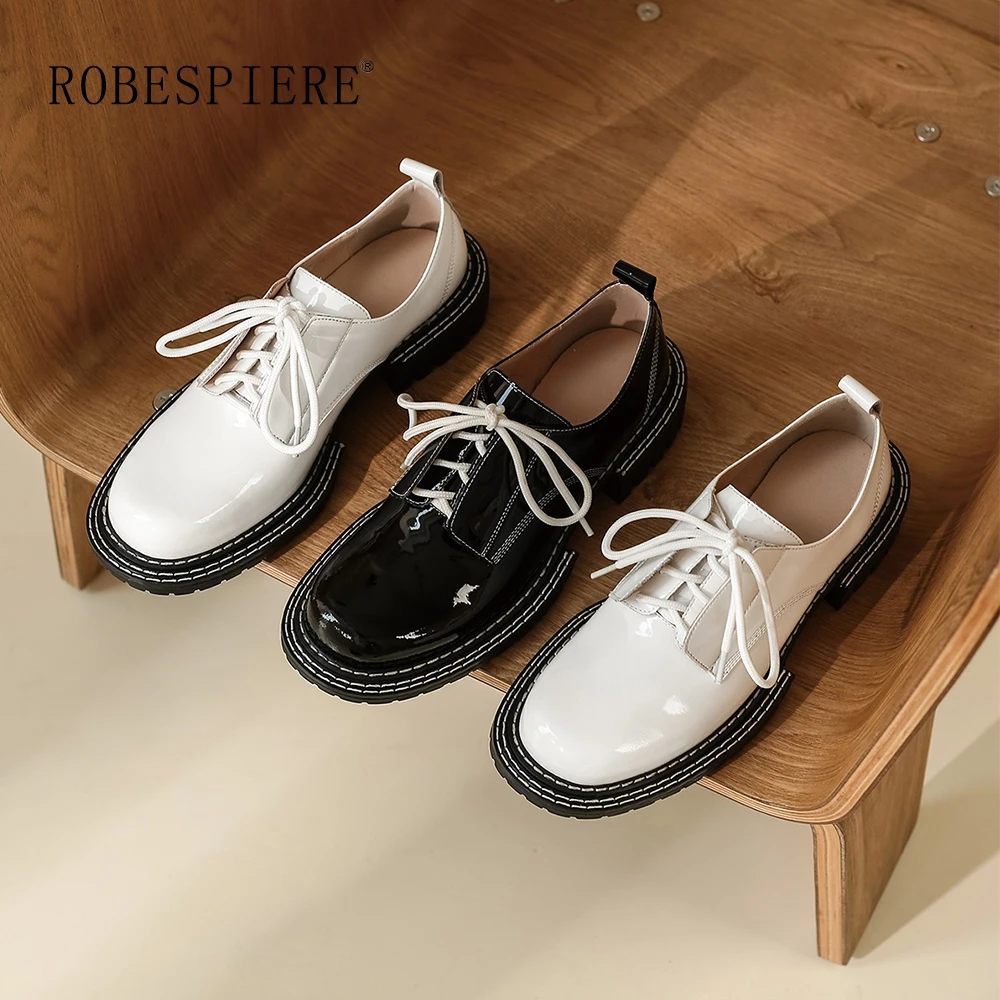 

ROBESPIERE--2021 Spring And Summer New Style Fashion Thick Bottom High Lace Up Deep Mouth Handmade Sexy Single Shoes-A13