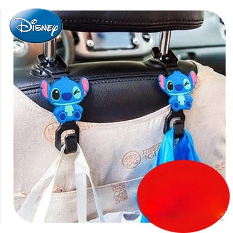 

Disney Stitch Car Hook Cartoon Mini Cute Car Interior Supplies Seat Back Storage Hook Car Storage Decorations