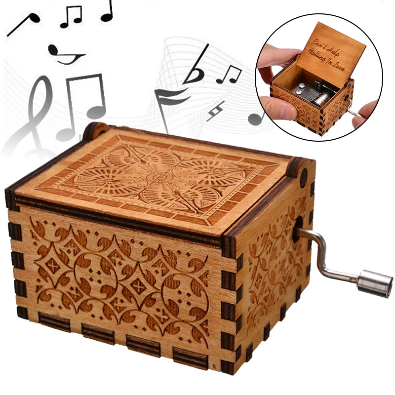 Новая деревянная музыкальная шкатулка &quotне могу не влюбиться&quot старинный