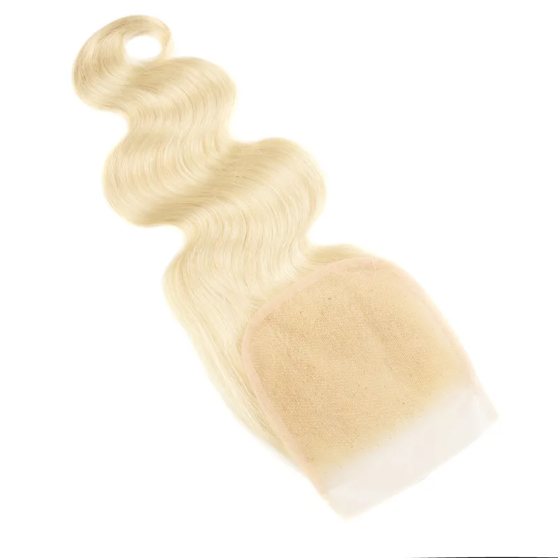 Ross Pretty Hair 5x5 Top Lace Closure Blonde 613 10inch - 18inch Remy Human Peruvian Body Wave Swiss With Baby | Шиньоны и парики