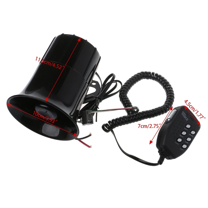 

12V 6 Sounds 150DB Air Horn Siren Speaker For Auto Car Boat Megaphone With MIC