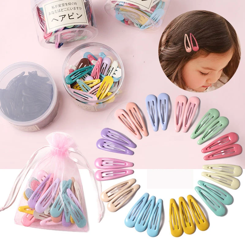 

10/20/30/40pcs Polyester bb Hair Clips for girls Hairpins acsesorios para el cabello Barettes Headdress girls hair accessories
