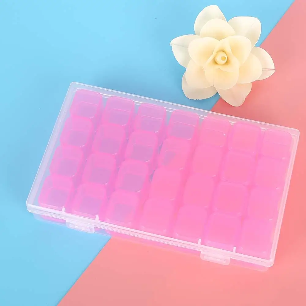 28 отделений коробка для хранения ювелирных изделий Регулируемые Прозрачные