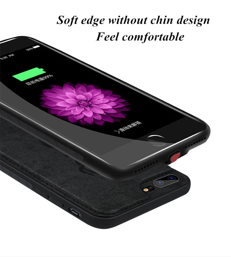 Чехлы с зарядным устройством для iPhone 6 7 8 портативное зарядное устройство