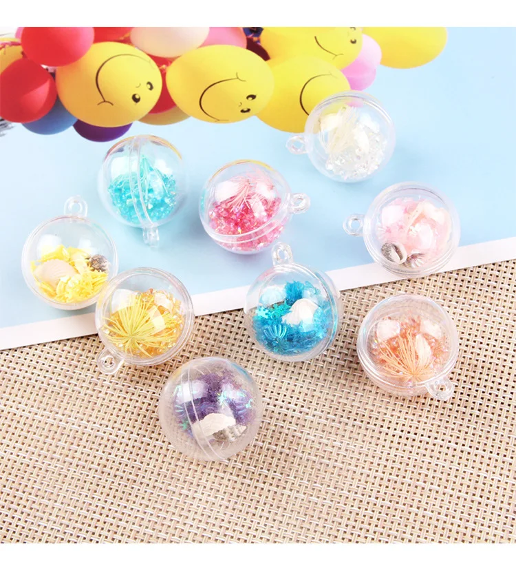 1 шт. морской алмазный шар из ракушек кольцо для ключей подвеска ручной работы