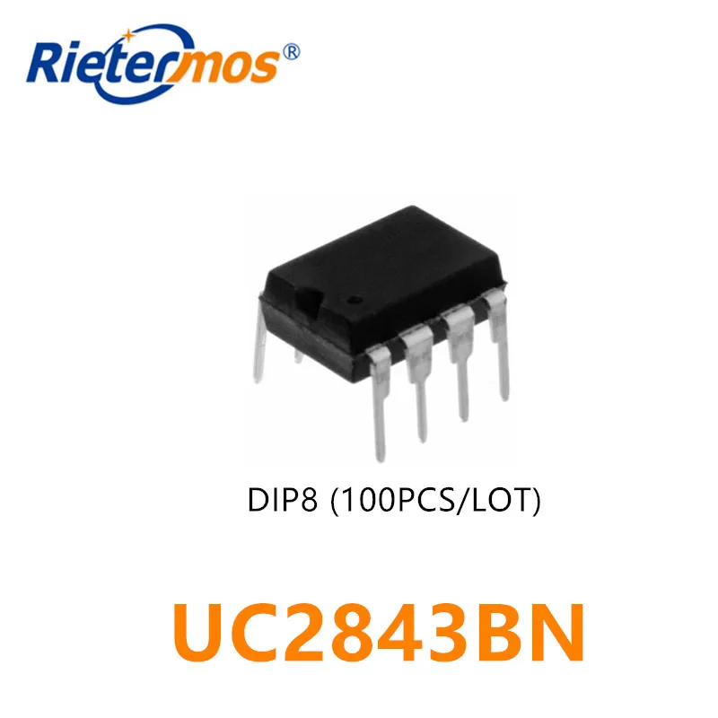 

100PCS UC2843BN UC2843B UC2843 DIP8