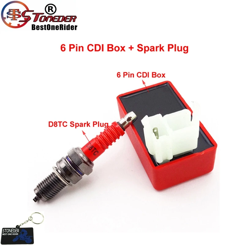 STONEDER зажигания AC CDI Box Свеча D8TC для 150cc 200cc 250cc китайский двигатель ATV Quad Pit Байк