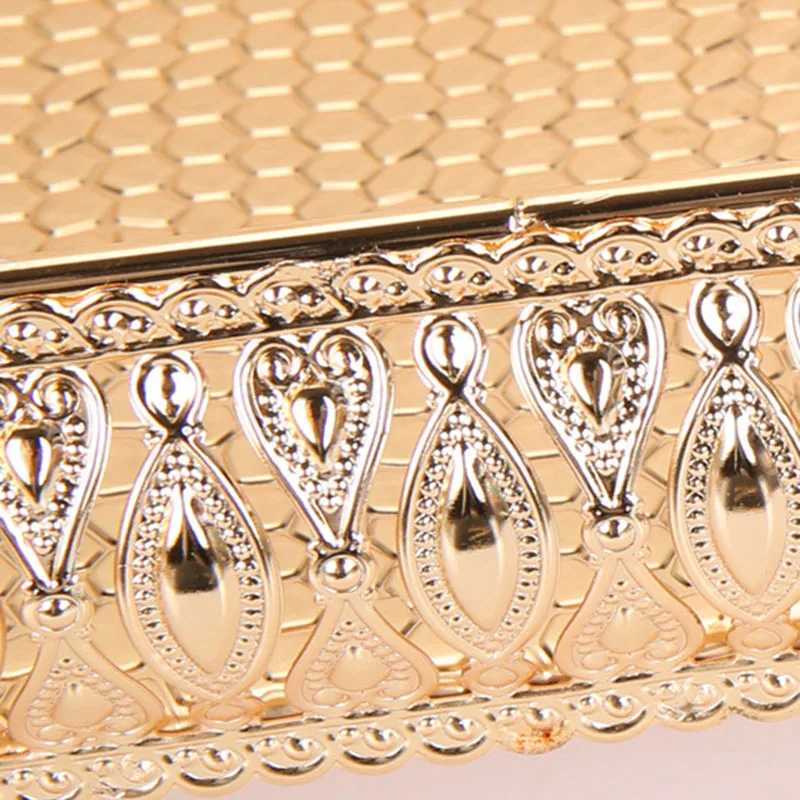 Многофункциональный Европейский металлический лоток для хранения Золотая