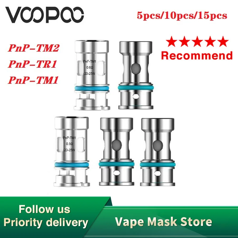 Оригинальный Voopoo 0.6ohm PnP TM1/ TM2 0.8ohm TR1 1.2ohm для VINCI X / Drag S ARGUS GT AIR V.SUIT Vape Coils|Испарители