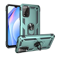 rugged bracket armor phone case for xiaomi 10s redmi 9t 9 power with metal magnetic shockproof pc anti fall protector back cover