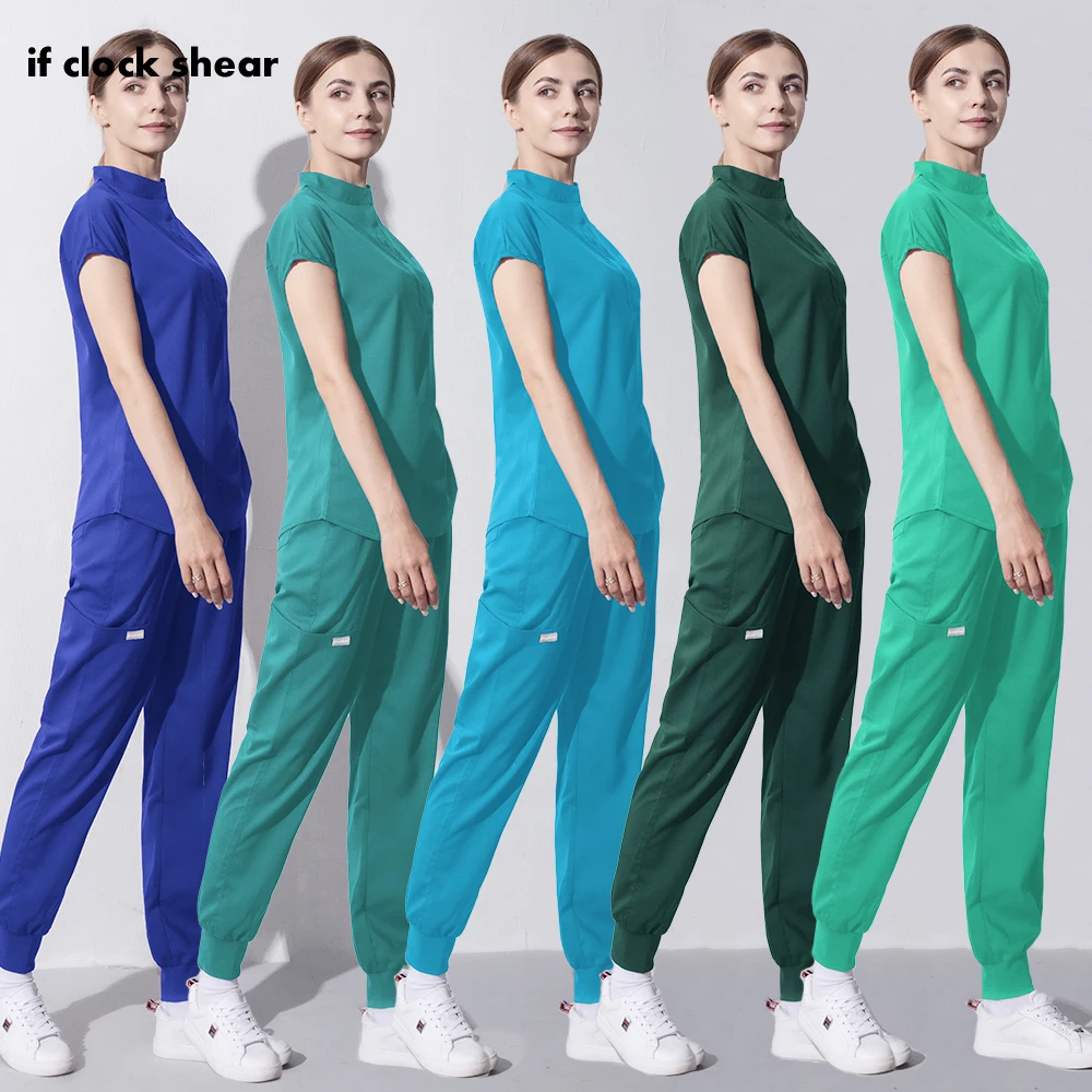 

Medical Scrubs Clothes Operating Room Workwear Multicolor Scrubs Women Spa Uniforms Health Service Working Uniforms Scrubs Suit