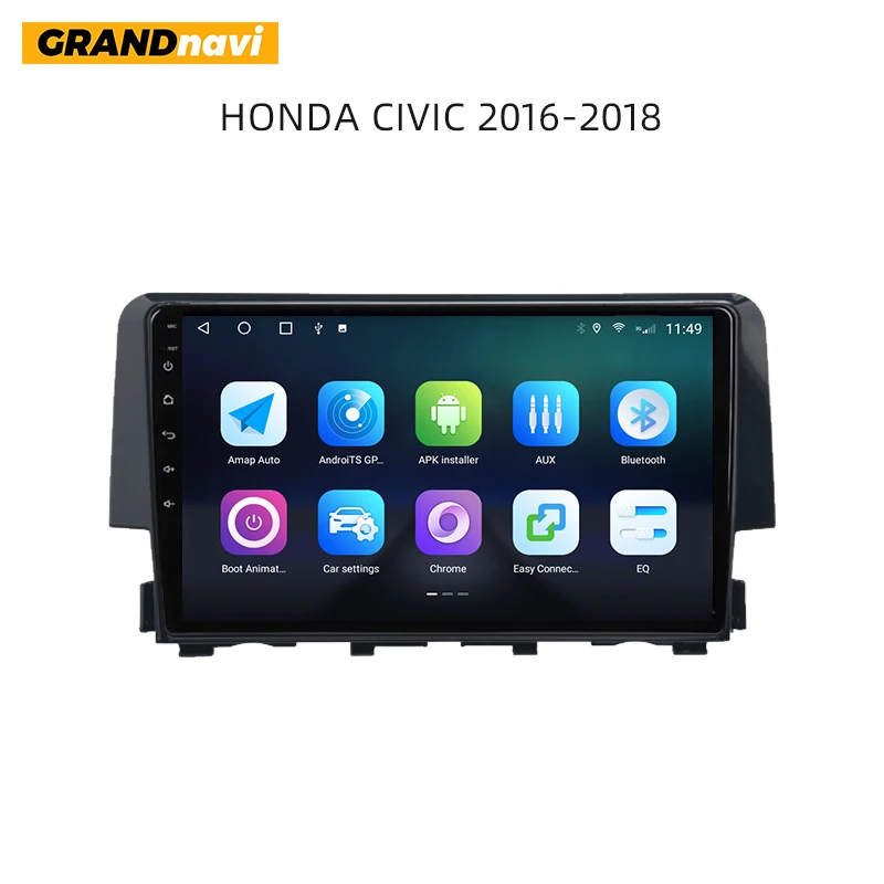 

AKAMATE Car Multimedia Player 2 Din Car Radio For HONDA CIVIC 2016-2018 CarPlay Auto Radio Bluetooth Navigation