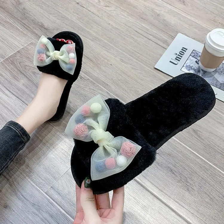 2021 New Household Cotton Slippers Ladies Autumn and Winter Comfortable Slippers Furry Slippers Women Fashion Women's Shoes