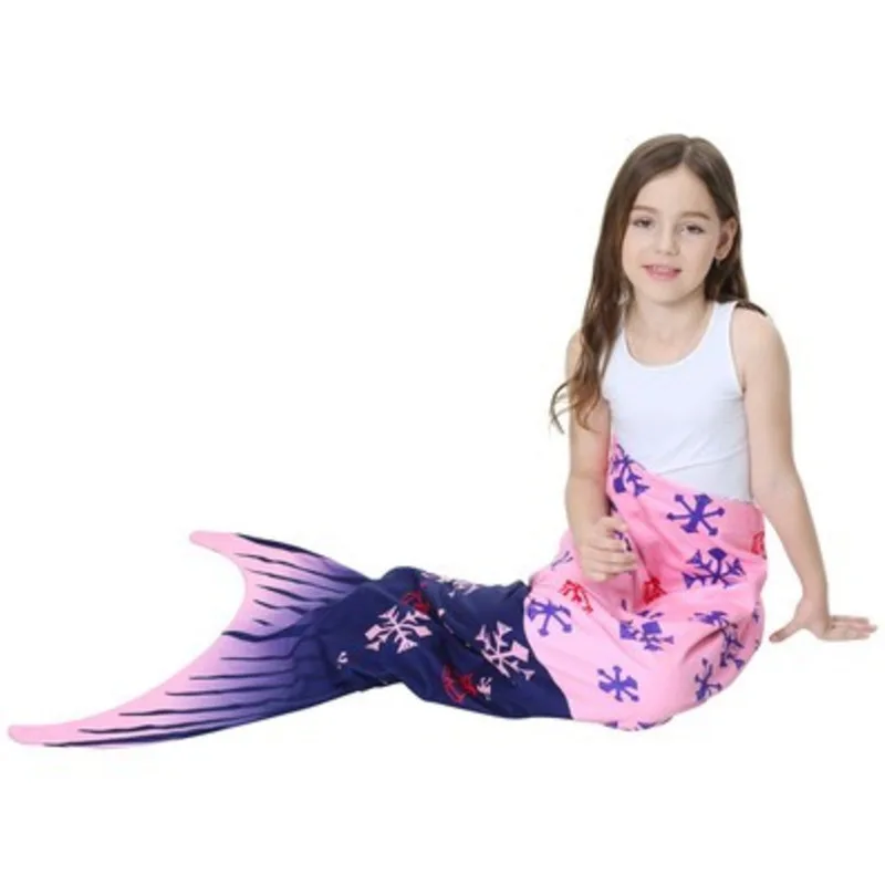 Manta de cola de sirena para ni&ntilde;os y adultos, manta de ganchillo de punto supersuave para todas las estaciones, 15 colores-3