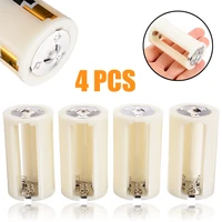 4pcs aa to d battery box high quality 3x aa to d size battery adapter converter holder switcher case box for battery storage