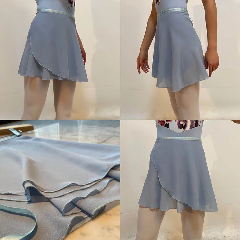 Ballet Dance Skirt New Style Pure Color Chiffon Practice Leotard Small Apron Tutu Adult High Quality Dress | Тематическая одежда и
