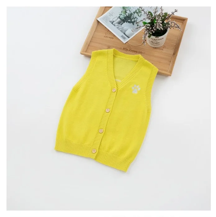 

Children's Sweater Vest Spring And Autumn Clothing Boys And Girls Knitting Cardigan Vest