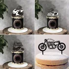 Новый локомотив с днем рождения акриловый торт фигурки жениха и невесты; Золотой гоночный мальчик торт Топпер для детей День рождения товары для украшения торта