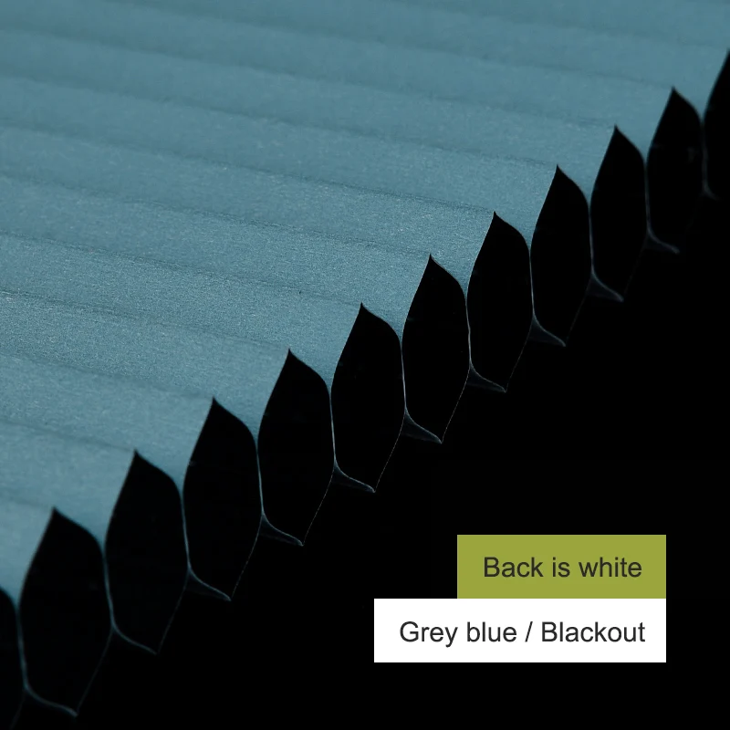 Blackout Grey blue Верх-вниз, низ-вверх, легко фиксируется, беспроводная, глухая, с боковым замком, сотовая занавеска, сотовые жалюзи, Индивидуальный размер - Цвет: Blackout Grey blue