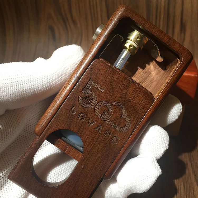 5gvape supercar bf squonk box механический мод ретро дерево один 18650 мини для нижнего питания