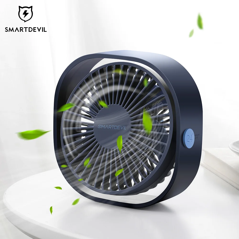 Мини вентилятор Настольный SmartDevil USB 3 скорости вращение 360 градусов|Вентиляторы| |