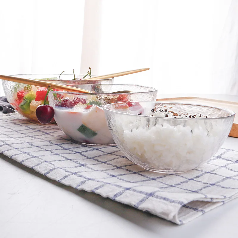 6 дюймов Прозрачный большой холодный стеклянный Салат чаша лапши быстрого