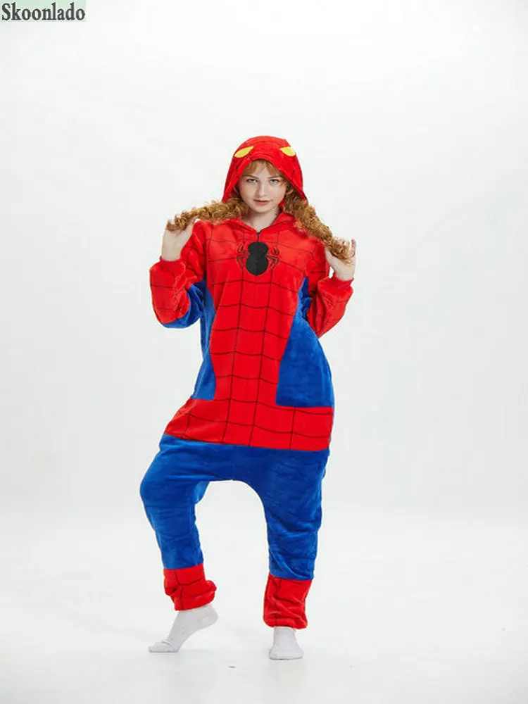 Newest Women Adult Cute Winter Home Cosplay One Piece Pajamas Cartoon Flannel Comfortable Material Casual High Quality Fashion