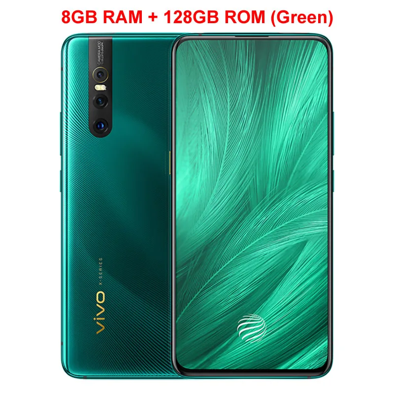 Vivo X27 мобильный телефон 6,39 дюймов 8 ГБ ОЗУ 128 Гб ПЗУ Snapdragon 675 Android 9 4000 МП три кадра мАч смартфон - Цвет: Green 8GB 128GB