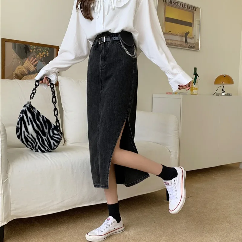 Женская длинная юбка средней длины весна-лето-осень 2021 г. | одежда