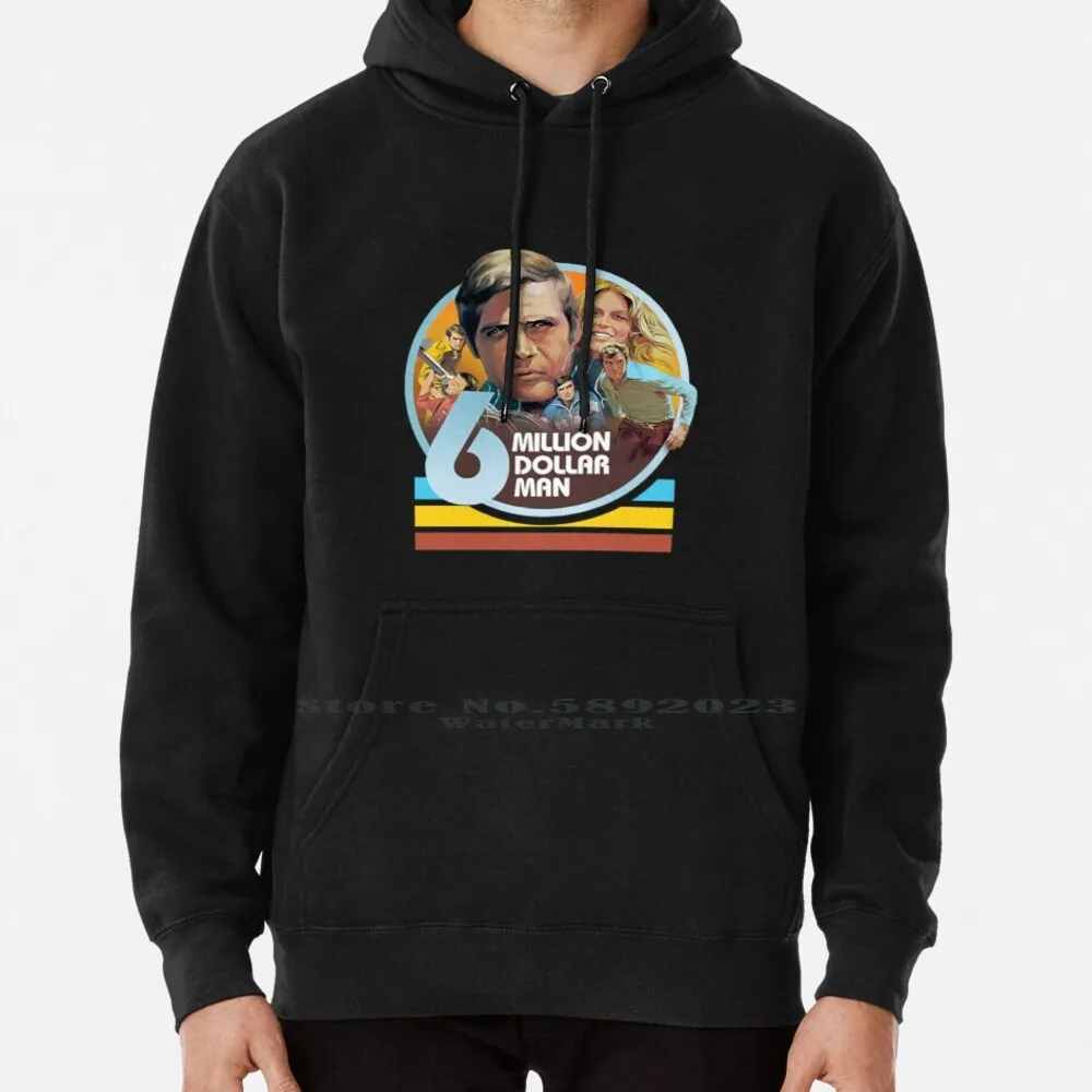 

Six Million Dollar Man Hoodie Sweater 6xl Cotton Fiction Colonel Steve Homme Dollar Million Bionique Cyborg Women Teenage Big