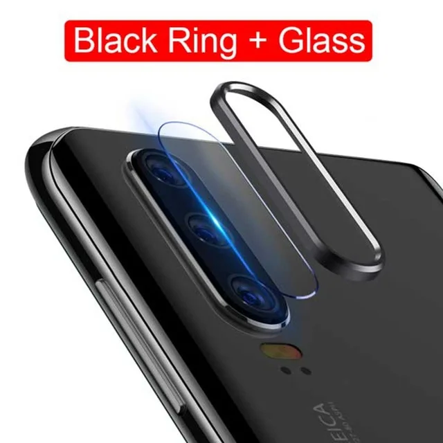black Стекло камеры для huawei P30 P20 профессиональная защита пленка металлическая задняя защита для объектива камеры кольцо для пробирок чехол для huawei P20 pro P30pro - Цвет: black