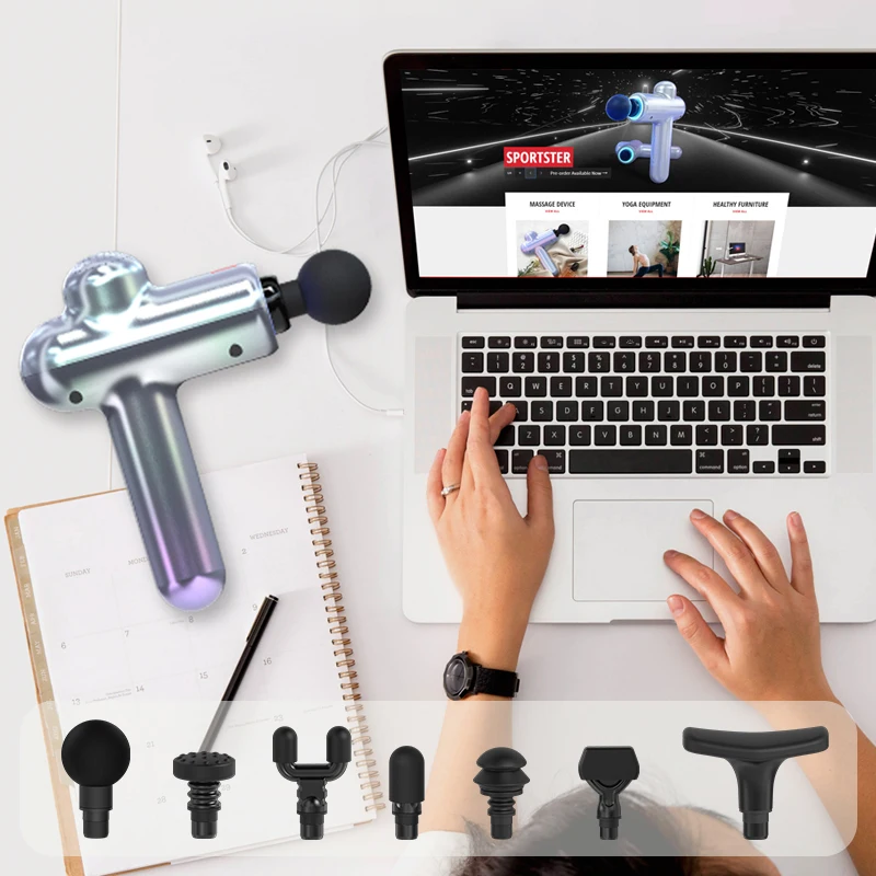 Электрический Вибрационный Бесщеточный Ручной глубокий массажный пистолет для