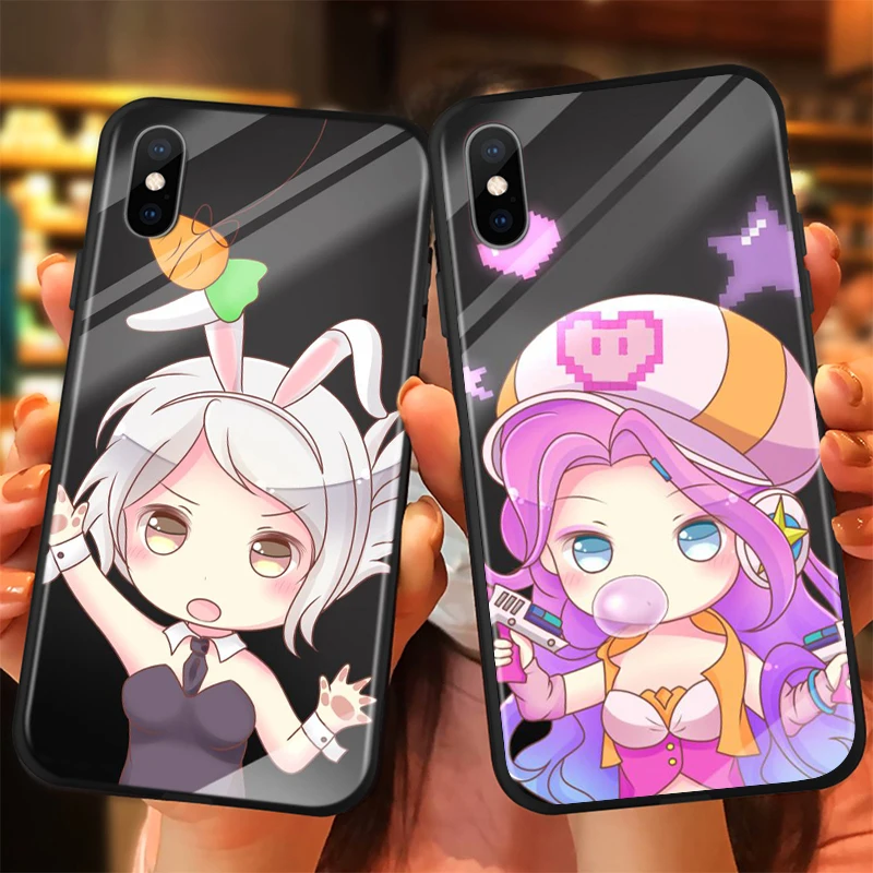 Black Cover Cartoon beauty for Apple iPhone 12 Mini 11 XS Pro Max X XR 8 7 6 6S Plus SE 2020 5 5S Phone Case