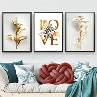 gatyztory 3pc diy painting by numbers golden flower picture colouring zero basis handpainted oil painting unique gift home decor