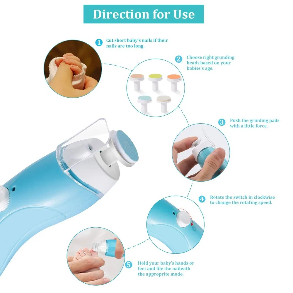 Новинка USB зарядка новый электрический детский пилочка для ногтей безопасные