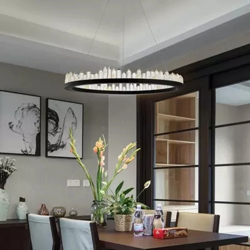Modern LED Chandeliers lustre Crystal Chandelier Luxurious Circular Iceberg Lighting | Освещение