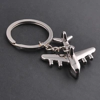 new fashion air plane key chains keychain keyfob keyring civil aviation air plane metal alloy hot sale