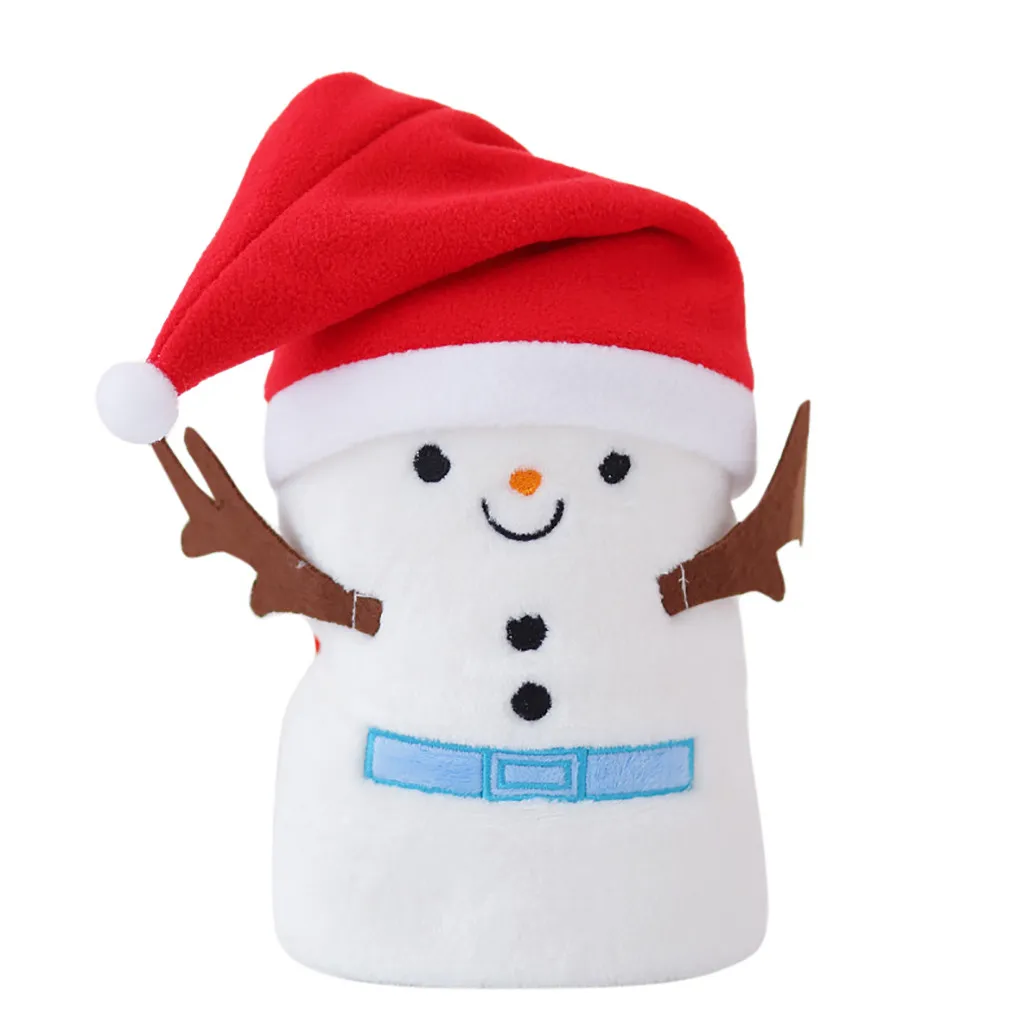 OUNEED 1 Pc Hat and Flannel Blanket Set Snowman Super Soft Christmas Cartoon Flannel Fluffy Blanket Bed Sofa Children Gift#45